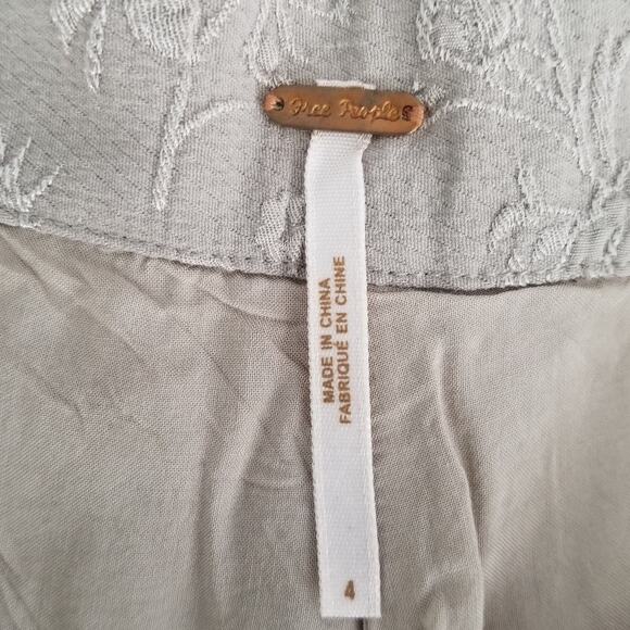 Free People Jacquard  Floral High Rise Shorts, Size 4 - Picture 3 of 11